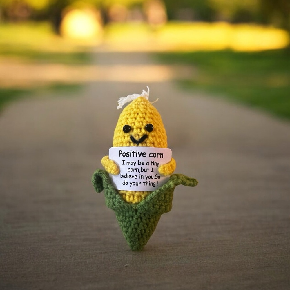 🌽Crocheted plush emotional support corn on the cob 🌽